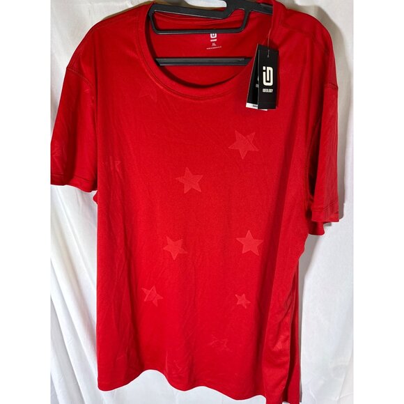 ID Ideology Men's Embossed Star Graphic T-Shirt, Licorice Red, Size XL, NWT - Picture 2 of 5